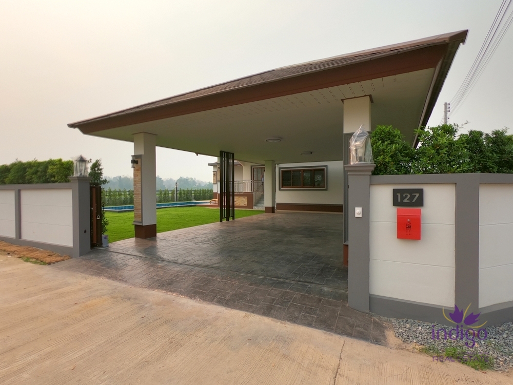 New 4 Bedroom House with Private Swimming Pool For Sale in Doi Saket Countryside. Chiang Mai.