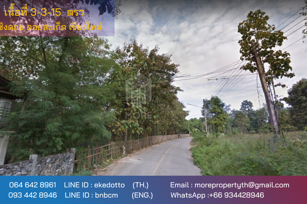 รหัสทรัพย์สิน 066LS ขายที่ดินเชียงใหม่ 3-3-15 ไร่ ใกล้หนองบัวพระเจ้าหลวง ดอยสะเก็ด เชียงใหม่