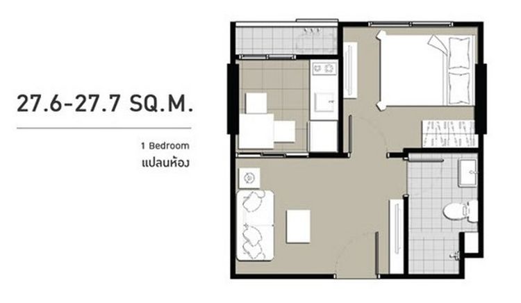 ให้เช่าห้องคอนโด28ตรม 10,000บ.เมโทรลักซ์ พหลโยธิน-สุทธิสาร กทม, ภาพที่ 4