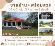 ขายบ้านพร้อมสวนผลไม้และสวนยางระยอง ต.แม่น้ำคู้ อ.ปลวกแดง จ.ระยอง
