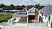 บ้านสร้างใหม่ สไตล์โมเดิร์นนอร์ดิก ขัวมุง สารภี    