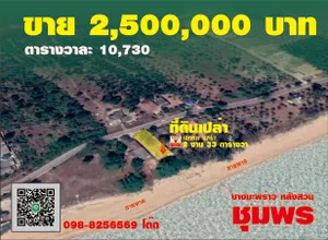 ขายที่ดินเปล่า ติดทะเล อำเภอหลังสวน จังหวัดชุมพร