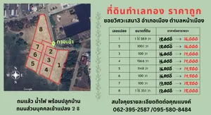 ที่ดินทำเลทอง แบ่งขาย 100 ตรว. - 1 ไร่ ราคาถูก เดินทางสะดวกไม่เปลี่ยว เหมาะสร้างที่อยู่อาศัย