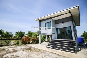 ขายที่ดิน พร้อมบ้านปลูกเอง 1.5ชั้น 2ไร่ หรือ 800 ตร.ว สุพรรณบุรี ป่าโมก ใกล้ถนนใหญ่