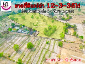 ขายที่ดินเปล่า 12ไร่ 3งาน 35ตารางวา (ที่ดินโฉนด นส.4 ครุฑแดง) 🚩บ้านหนองโก ต.ธาตุ อ.วารินชำราบ จ.อุบลราชธานี