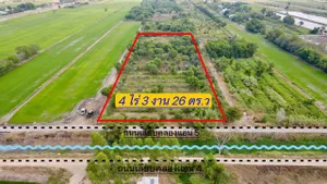 ที่ดินเพื่อการลงทุน ใกล้ทางด่วน คลองห้า คลองหลวง ปทุมธานี  4 ไร่ 3 งาน 26 ตรว. ตารางวาละ 4,500 บาท