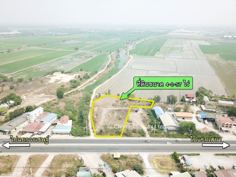 ขายที่ดิน อ.เสนา ติดถนนใหญ่ ตรงข้ามทางเข้าวัดบางนมโค, ภาพที่ 4
