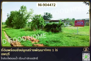 NI-904472 ที่ดินพร้อมสิ่งปลูกสร้างพัฒนานิคม 1 ไร่ ลพบุรี ใกล้รถไฟลอยน้ำ เขื่อนป่าสักชลสิทธิ์