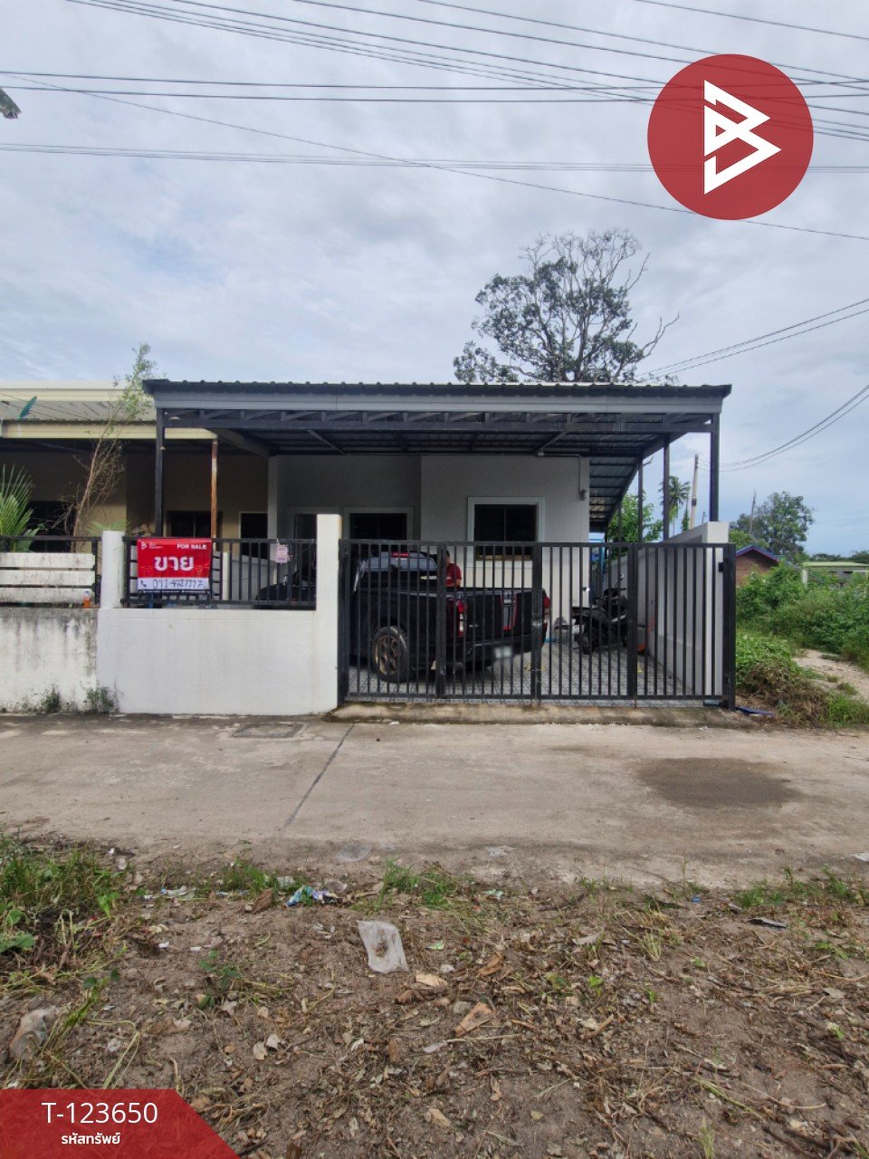 ขายทาวน์เฮ้าส์ชั้นเดียวหัวมุม เนื้อที่ 25.9 ตร.วา บ้านฉาง ระยอง