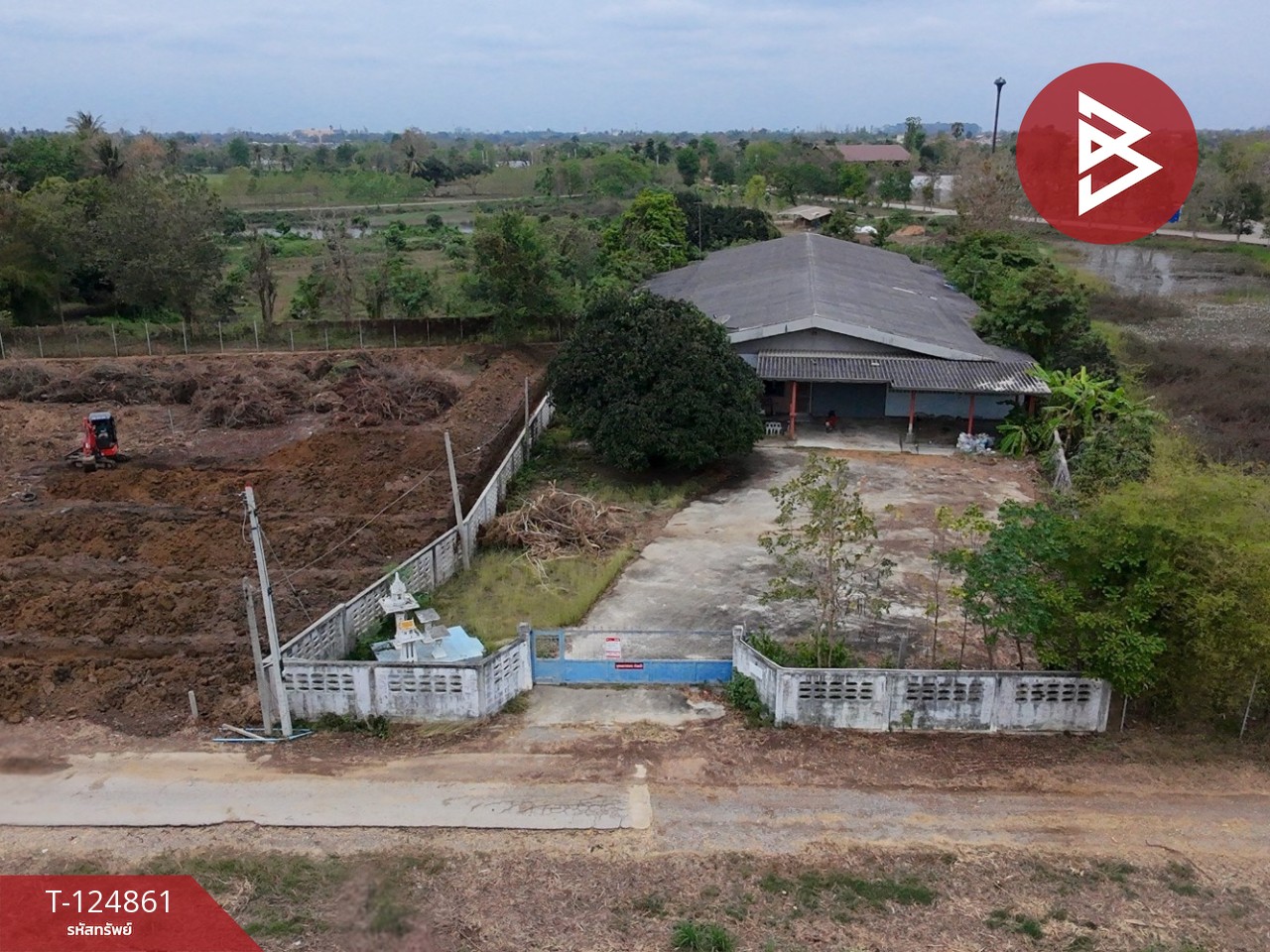 ให้เช่าโกดังพร้อมที่ดิน เนื้อที่ 1 ไร่ 3 งาน 98 ตร.วา บ้านโป่ง ราชบุรี