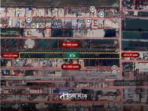 ที่ดินหมู่บ้านแฮปปี้เพลสพาร์ค ซอยแฮปปี้เพลส ถนนเจ้าคุณทหาร เนื้อที่ 8 ไร่