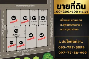 Call : 095-797-8899 แบ่งขายที่ดินแปลงสวย พุทธมณฑลสาย 1 ซอยเพชรเกษม 68 เขตบางแค ใกล้โลตัสบางแค ใกล้ MRT บางแค