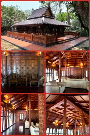 ขายที่ดินพร้อมเรือนไทยไม้สัก 9-3-7 ไร่ บรรยากาศร่มรื่น ทำเลดี ต.บางมัญ จ.สิงห์บุรี 