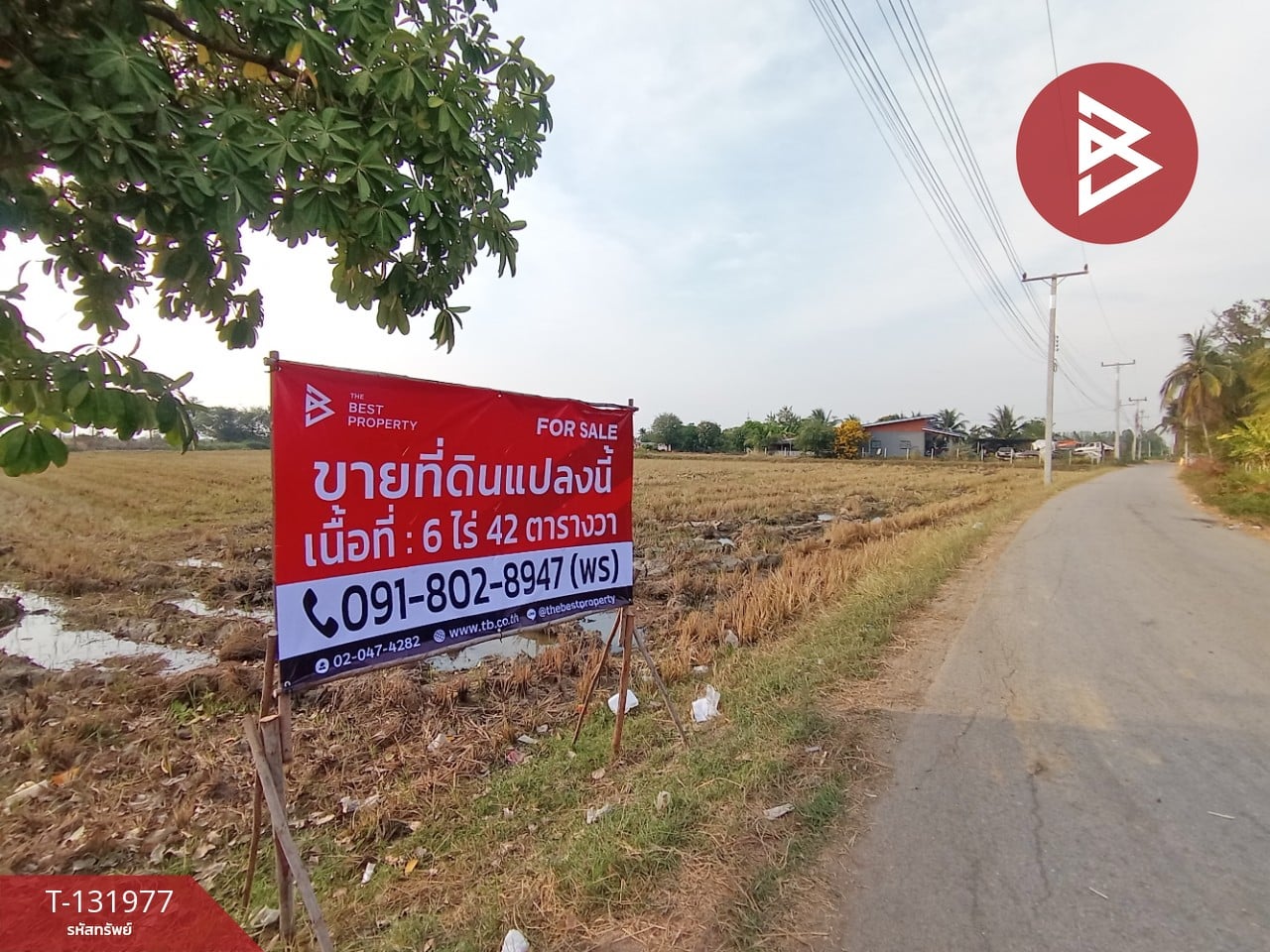 ขายที่ดิน เนื้อที่ 6 ไร่ 42 ตร.วา ท่ามะกา กาญจนบุรี