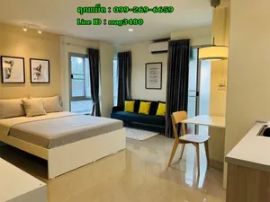 Call : 099-269-6659 คอนโด อัสสกาญจน์ ซิตี้ รามคำแหง ติดรถไฟฟ้าสีส้ม เคหะรามคำแหง ขนาด 23.5 ตารางเมตร ห้องมุม ชั้น3 ตกแต่งครบ