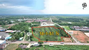 ขายที่ดิน 18 ไร่เศษ ใจกลางพนมสารคาม ผังสีส้ม(ม.6) ติดถนน 2 ด้าน ทำเลหายาก