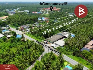 ขายที่ดินพร้อมสวน เนื้อที่ 13 ไร่ 2 งาน 51.6 ตร.วา อัมพวา สมุทรสงคราม