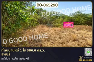 ที่ดินบ้านหมี่ 1 ไร่ 386.6 ตร.ว. ลพบุรี ใกล้ที่ว่าการอำเภอบ้านหมี่ BO-065290