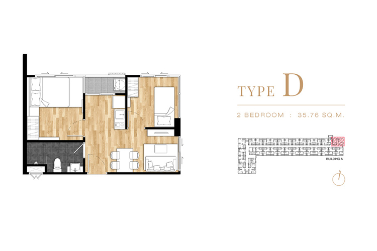 2 Bedroom ในโครงการ อีลิท ศาลายา, ภาพที่ 4