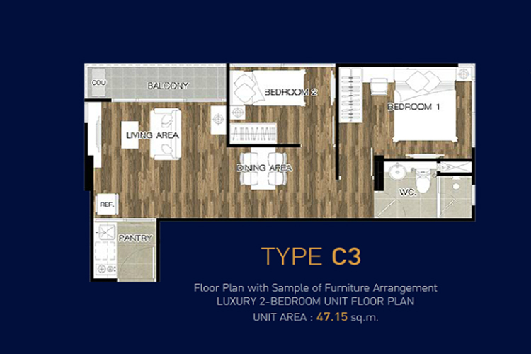 Type C ในโครงการ แบงค์คอก เฟ’ลิซ สาทร-ตากสิน, ภาพที่ 4