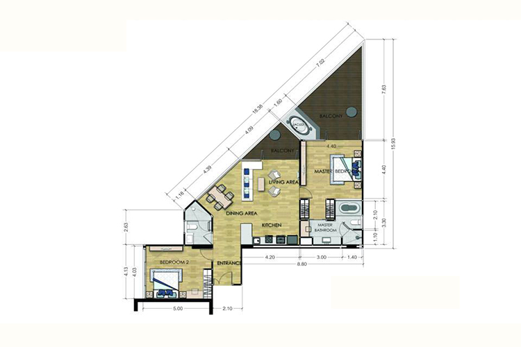 2 Bedroom ในโครงการ เดอะ รีเจ้นท์ บางเทา, ภาพที่ 4