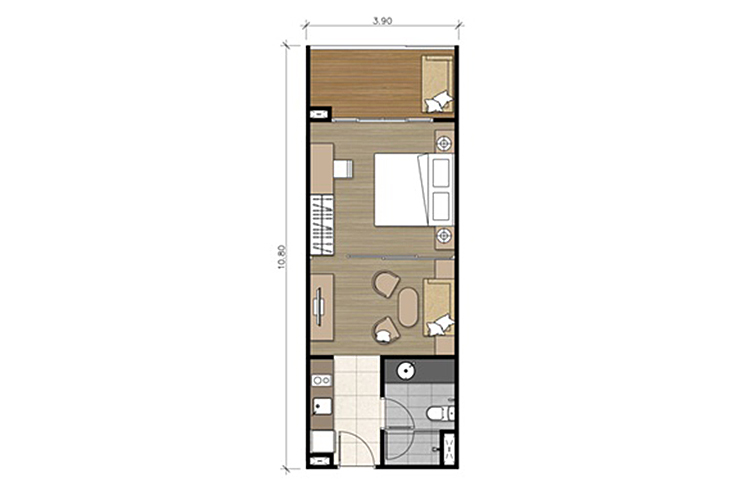 1 Bedroom ในโครงการ มิราเคิล หัวหิน, ภาพที่ 4