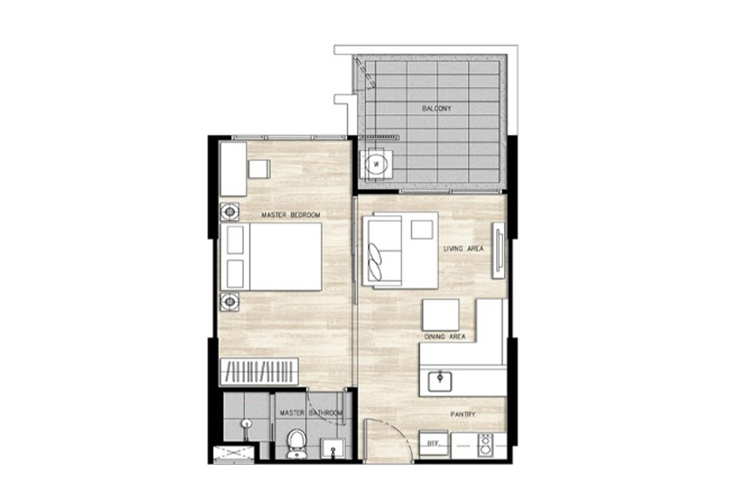 1 Bedroom ในโครงการ เรน ชะอำ-หัวหิน, ภาพที่ 4
