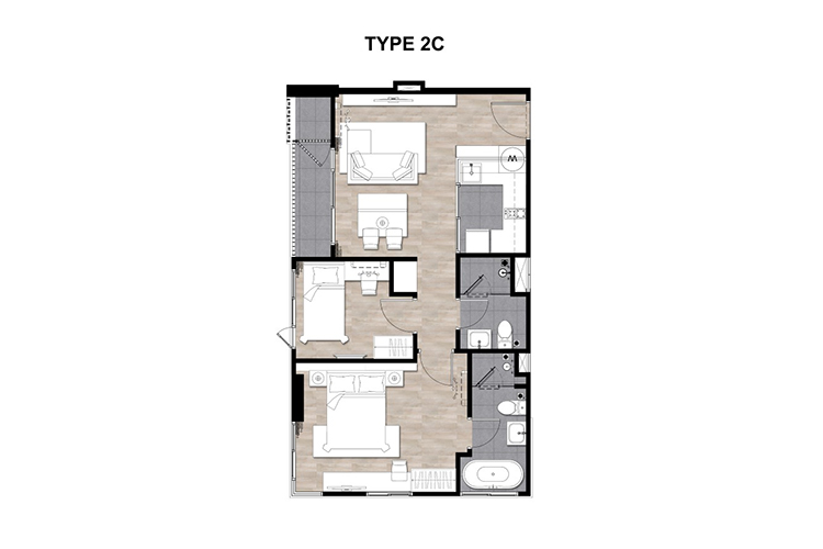 2 Bedroom ในโครงการ ลิสส์ รัชโยธิน, ภาพที่ 4