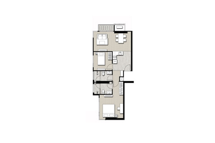 2 Bedroom ในโครงการ นายน์ บาย แสนสิริ, ภาพที่ 4