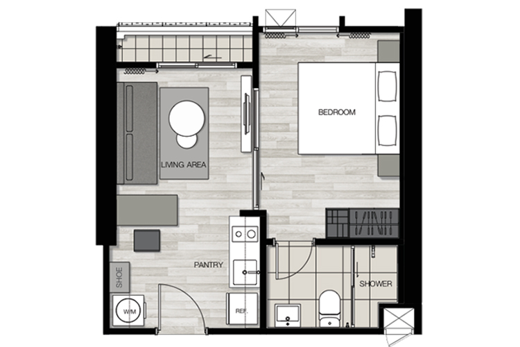 1 Bedroom ในโครงการ เดอะ คีย์ สาทร-ราชพฤกษ์, ภาพที่ 4