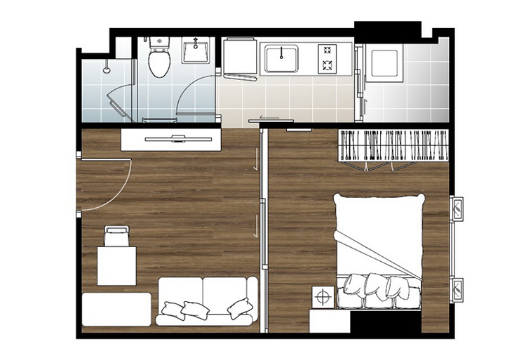 1 Bedroom ในโครงการ ชีวาทัย เรสซิเดนซ์ บางโพ, ภาพที่ 4